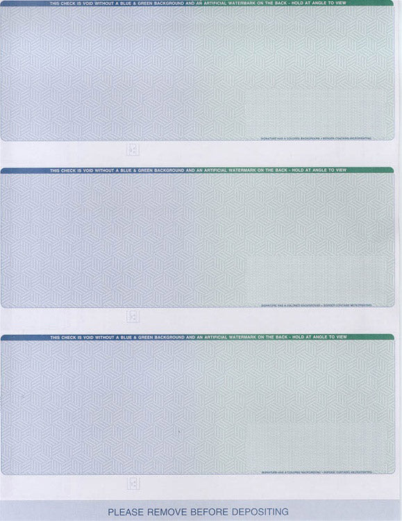 3 Checks per Page, Blank Check Paper for Quickbooks, Quicken CP616 CP616-REAM-3-PER-PAGE-BLANK-CHECK-STOCK