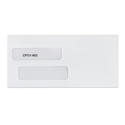 Large double window envelopes with security tint, business envelopes with window - CP31-602