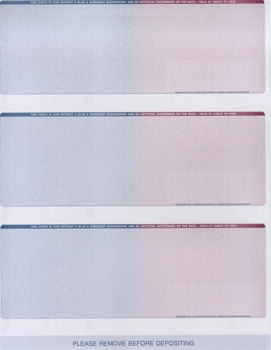 Blank Check Paper