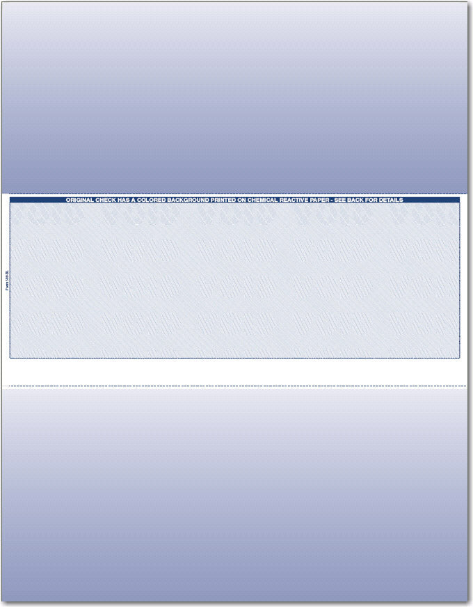 Middle Blank Check Paper for Peachtree Accounting, VersaCheck CP509 CP509-REAM-MIDDLE-BLANK-CHECK-STOCK