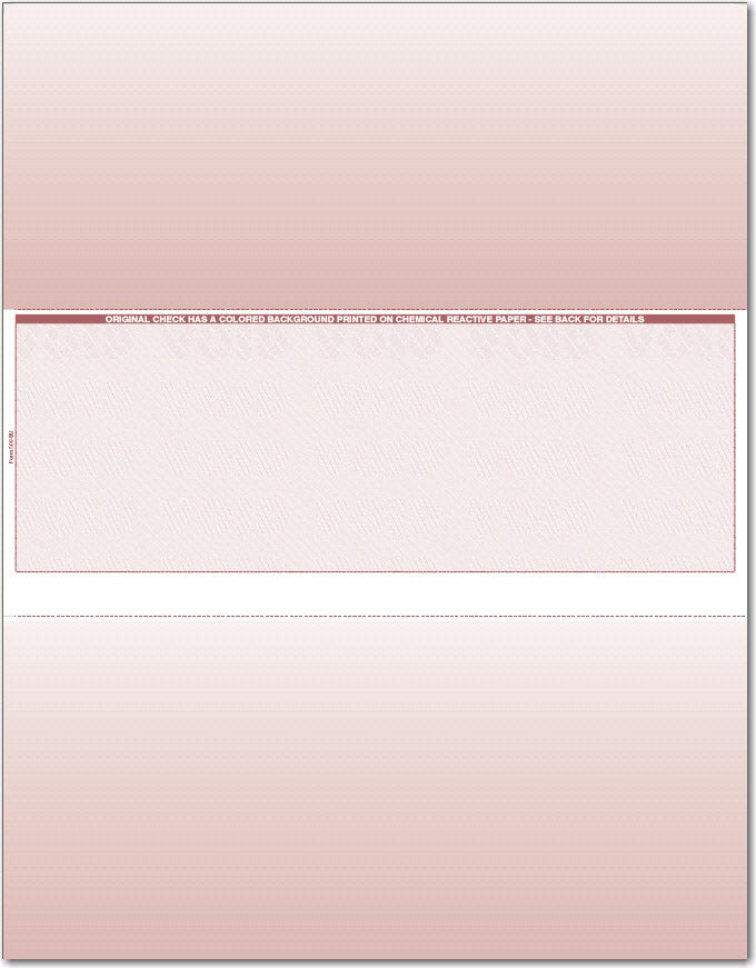 Middle Blank Check Paper for Peachtree Accounting, VersaCheck CP509 CP509-REAM-MIDDLE-BLANK-CHECK-STOCK