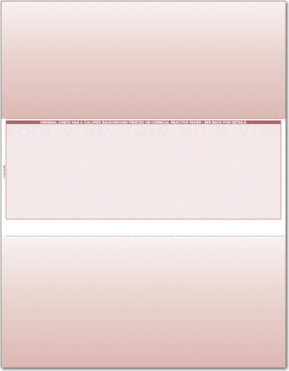 Middle Blank Check Paper for Peachtree Accounting, VersaCheck CP509 CP509-REAM-MIDDLE-BLANK-CHECK-STOCK
