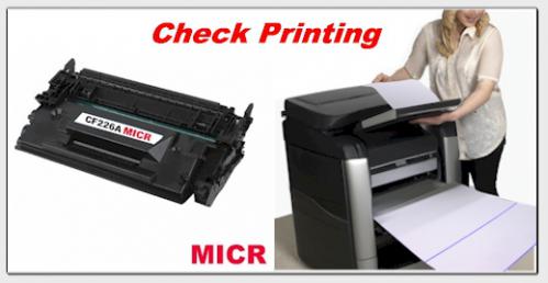 MICR ink check printing